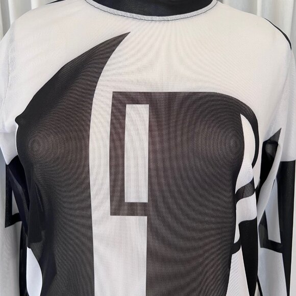 Roam The Halls Graphic Print Mesh Shirt - Picture 2 of 6